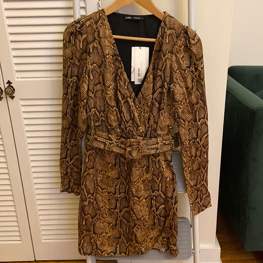 New with tags - Zara snake skin print dress